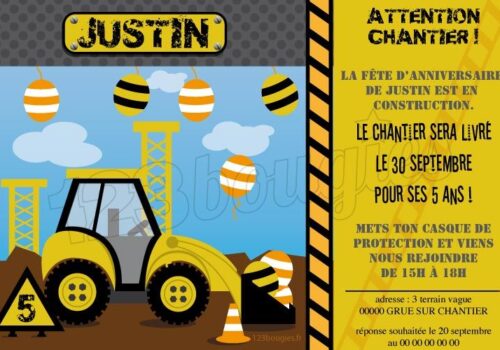 invitation anniversaire chantier