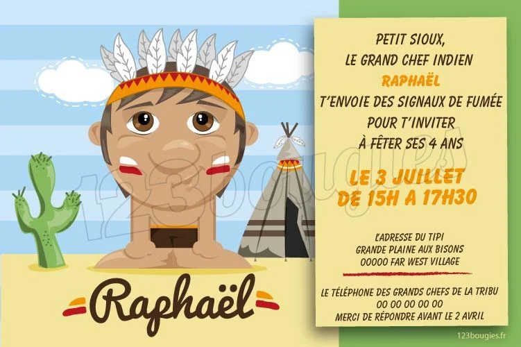 invitation anniversaire indien