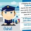 invitation anniversaire policier police