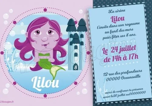 Invitation d'anniversaire Princesse personnalisée - Rose Quantité souhaitée  Veuillez choisir parmi les quantités proposées