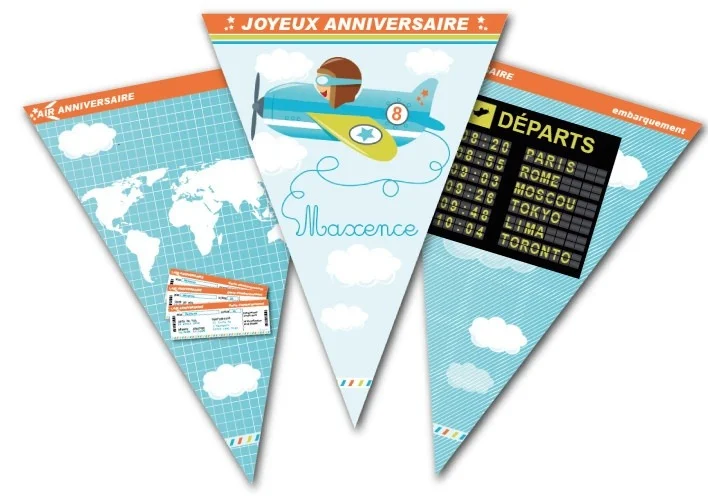 guirlande anniversaire avion