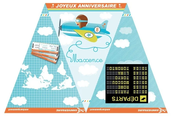 fanions anniversaire à imprimer