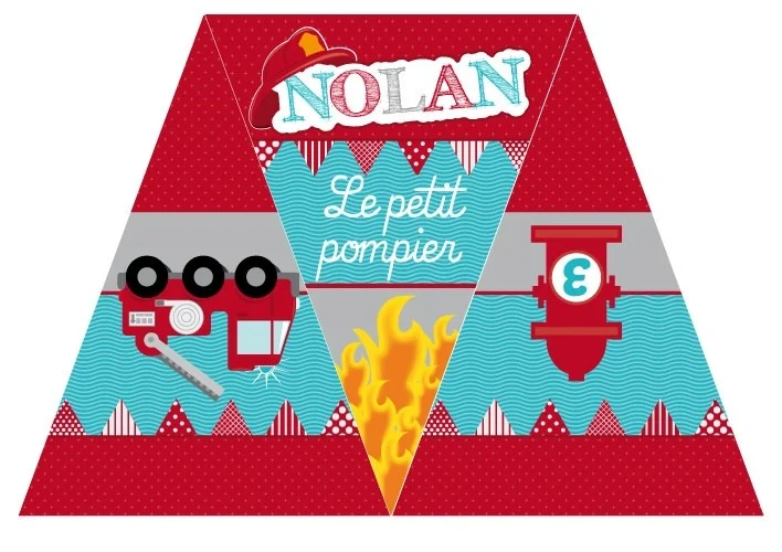 fanion à imprimer pompier
