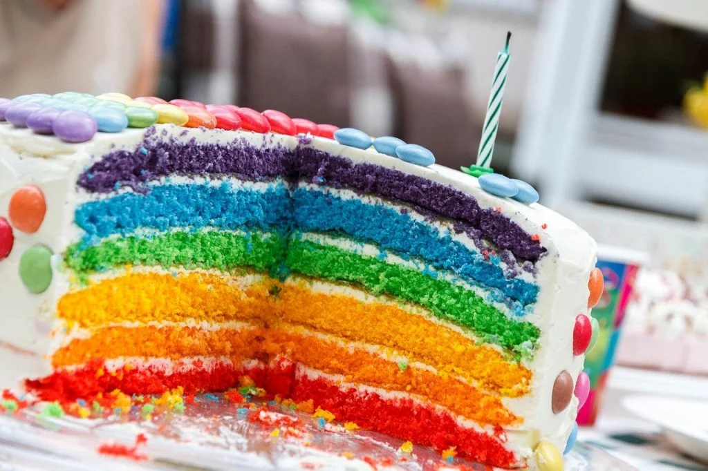 gâteau arc en ciel facile