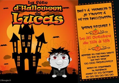 invitation halloween vampirepersonnalisée