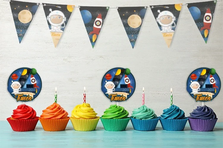 Cake topper astronaute personnalisable – Image 4